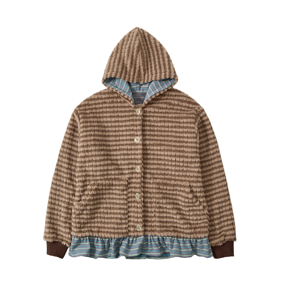 유쓰배쓰 버튼 업 후디드 점퍼_베이지(YOUTHBATH Button-Up Hooded Jumper_Beige)