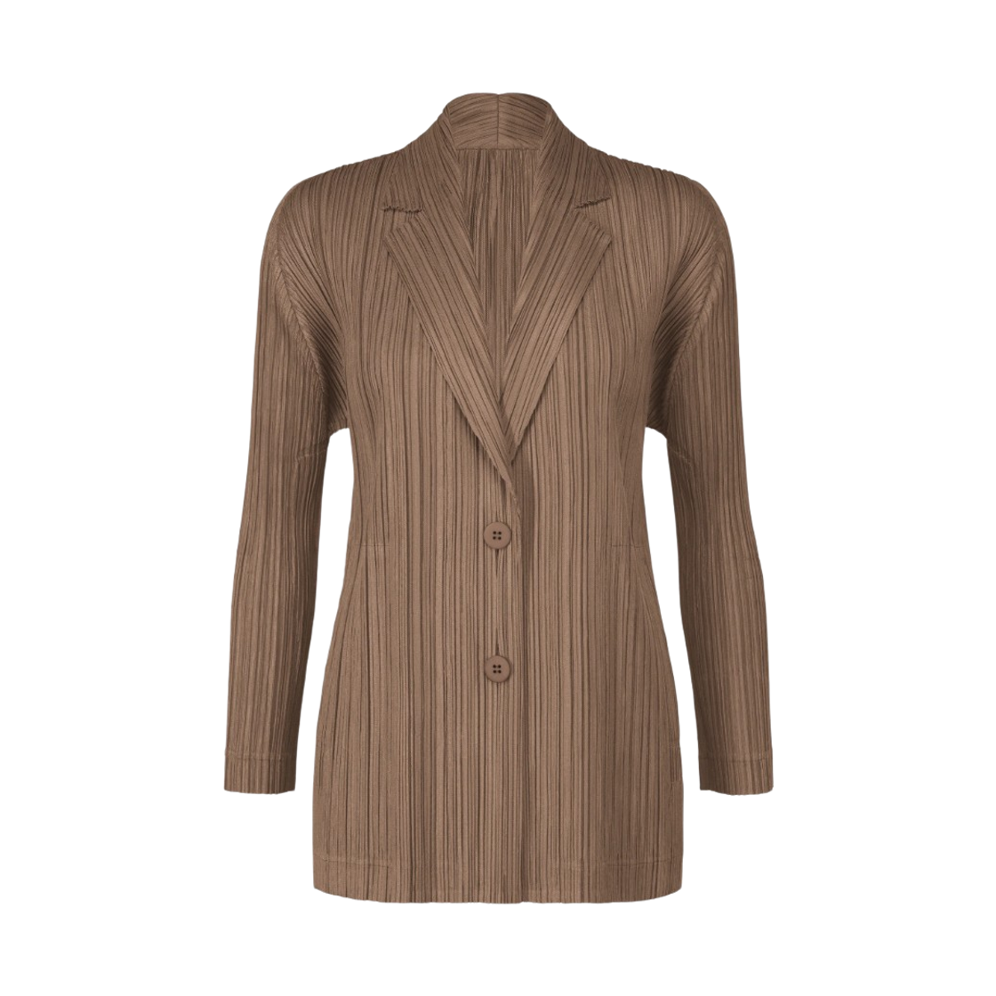 PP53-JD501-44 (W) Pleats Please Issey Miyake Pleats Jacket Brown