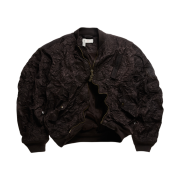 H&M x Glenn Martens Foiled Bomber Jacket Dark Brown