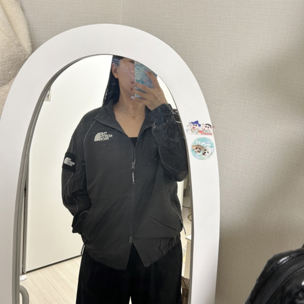 The North Face White Label Olema Jacket Charcoal Grey - 25SS 착용 스타일 - 1