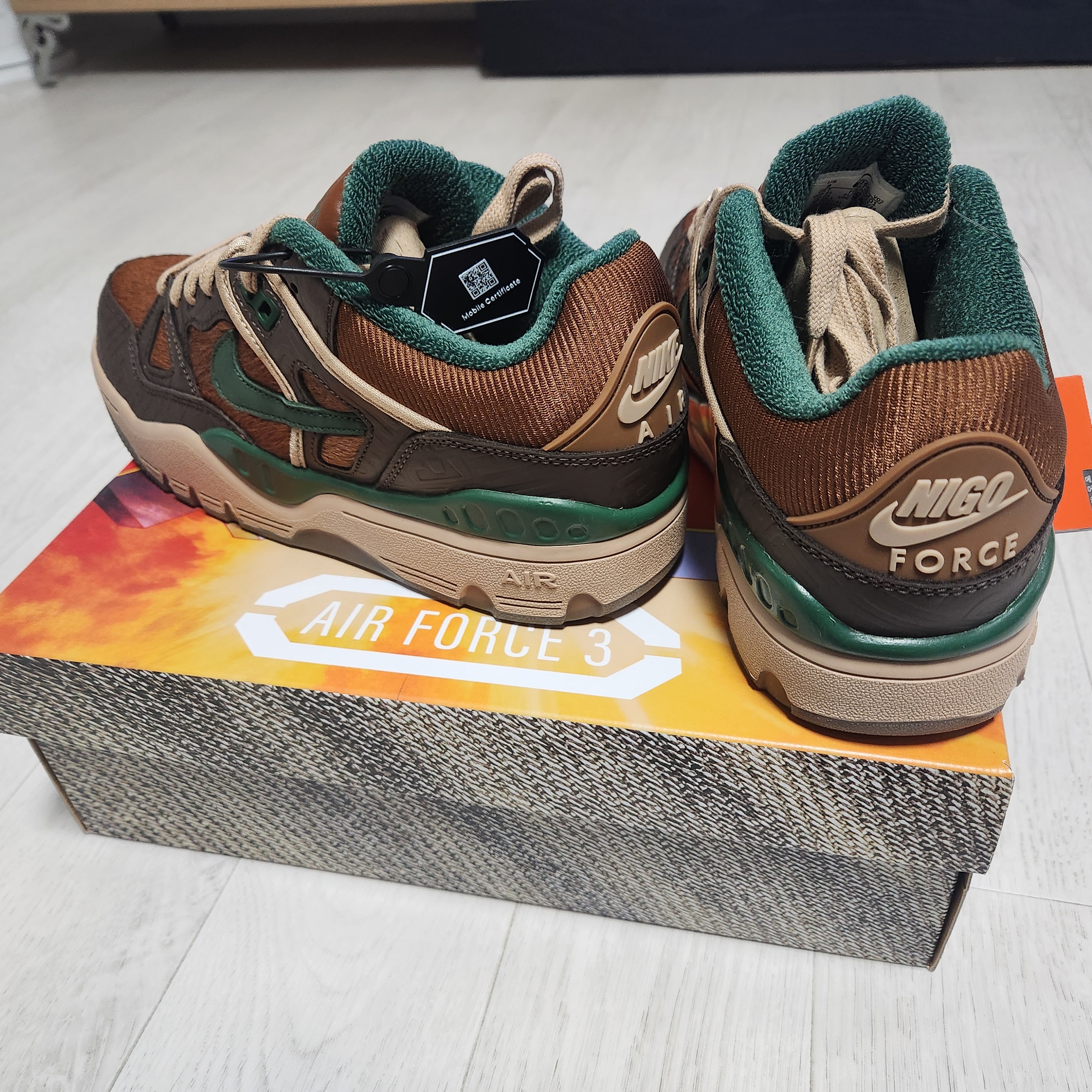 Nike x Nigo Air Force 3 Low SP Baroque Brown and Pecan 착용 스타일 - 2