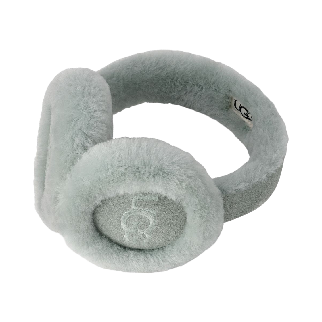 (W) 어그 자수 로고 이어머프 그레이 미스트((W) UGG Embroidered Logo Earmuff Grey Mist)