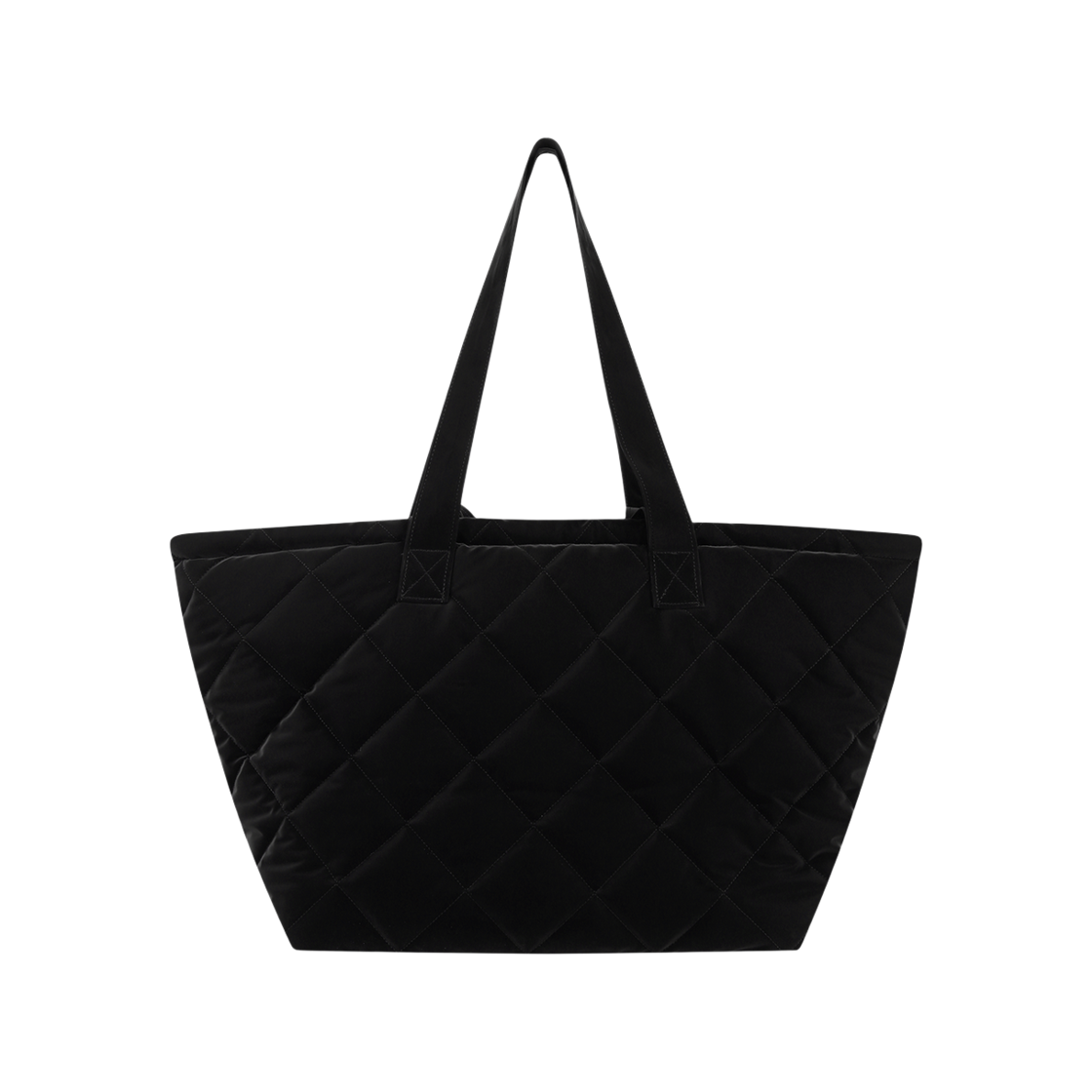 AC-TB048 VERUTUM  AC-TB048 Nubuck Leather Quilted Tote Bag Black
