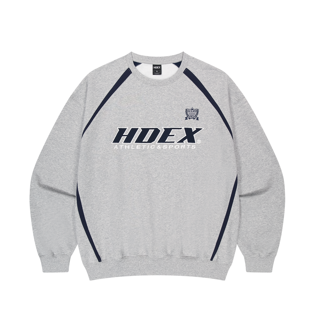 H253MOLMM01MGY HDEX Origin Color Block Sweat shirt Melange Gray