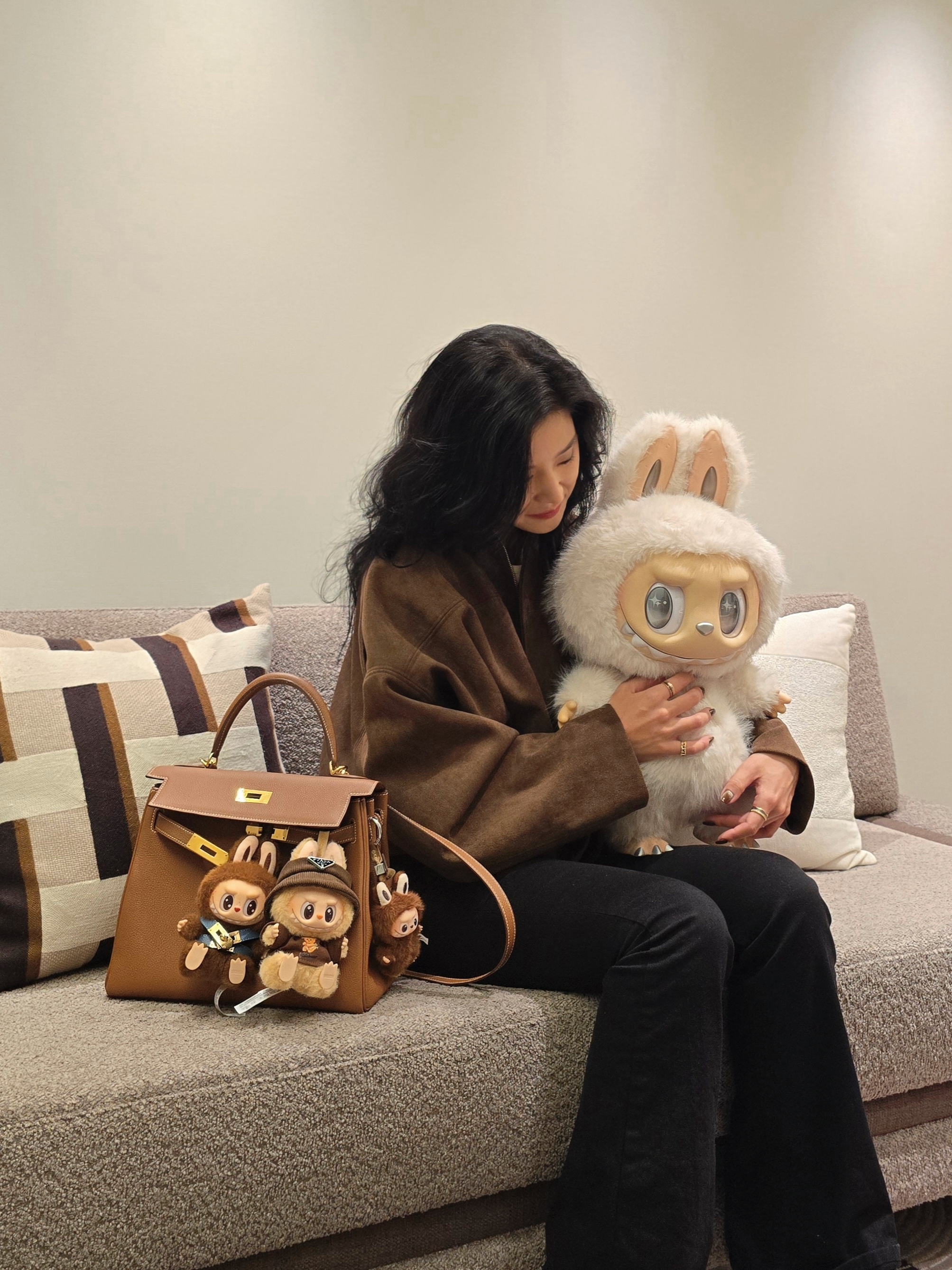 Pop Mart Labubu Let's Play Together Doll Series Duoduo Keyring (Opened Case), Pop Mart The Monsters Zimomo Angel In Clouds Vinyl Face Doll 착용 스타일 - 4