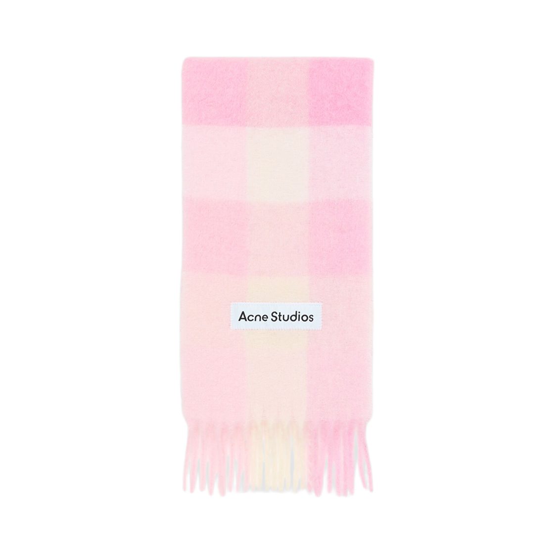 아크네 스튜디오 모헤어 체크 머플러 캔디 핑크 화이트(Acne Studios Mohair Check Muffler Candy Pink White)