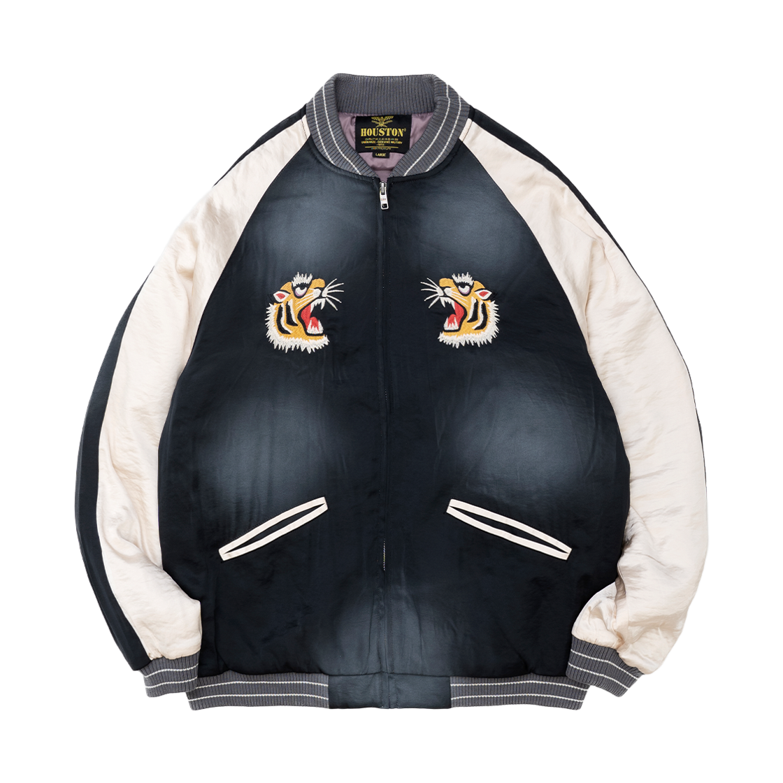 51543BK Houston Japan Used Finishing Souvenir Jacket TIGER Black 51543