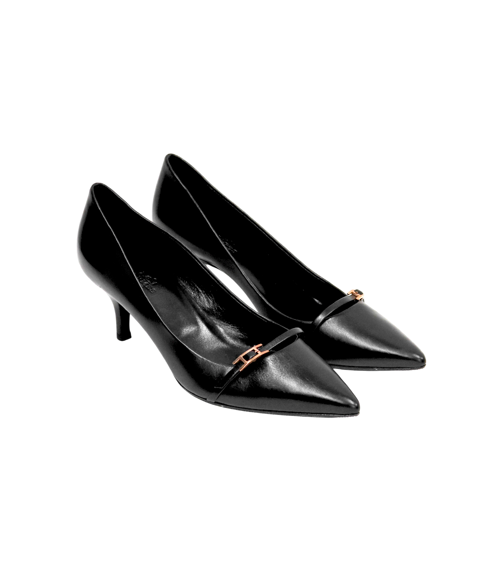 에르메스 블랙 레더 펌프스 A-C36911(Hermes Black Leather Pumps)