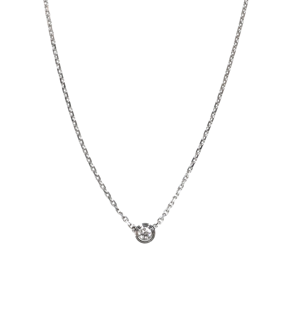 ITE8VI9E27W3 Cartier 18K White Gold Damour Necklace