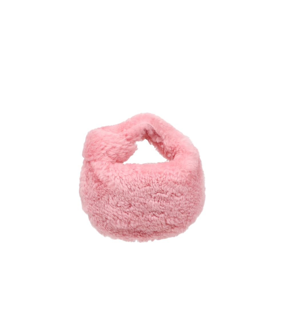 보테가 베네타 핑크 시어링 조디백 C-A36465(Bottega Veneta Pink Shearling Jodie Bag) - 1