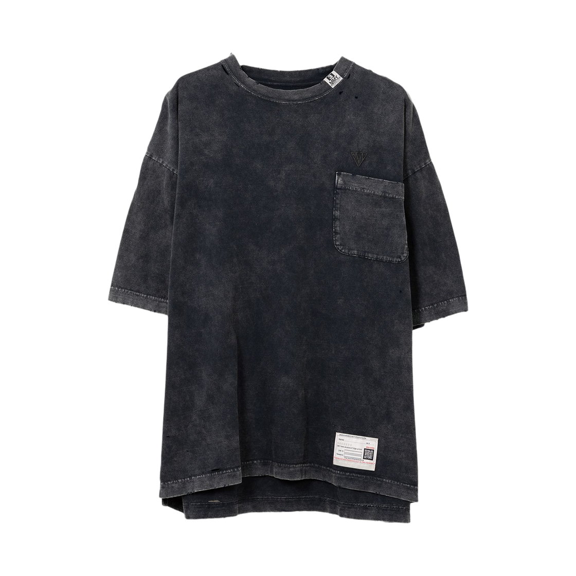 메종 미하라 야스히로 블리치드 티셔츠 블랙(Maison Mihara Yasuhiro Bleached T-Shirt Black)