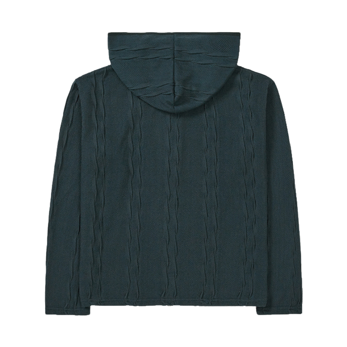 사일런트실러블 플리츠 후디드 집업 그린(SILENTSYLLABLE Pleats Hooded Zip-Up Green) - 2