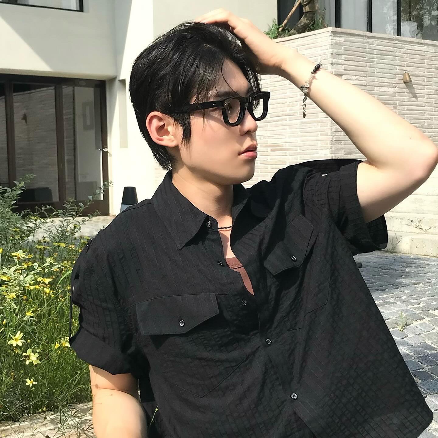 lash Lunettes 02 Black 착용 스타일 - 2