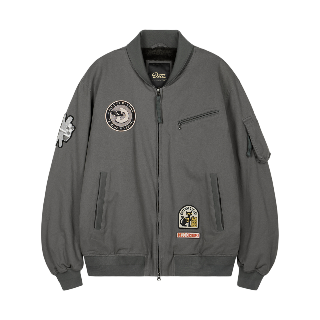 D254UJK220-094 Deus Ex Machina Graphic MA-1 Charcoal