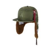 New Era MLB x Alpha Industries Dodgers Dogear Fitted Cap Army Green