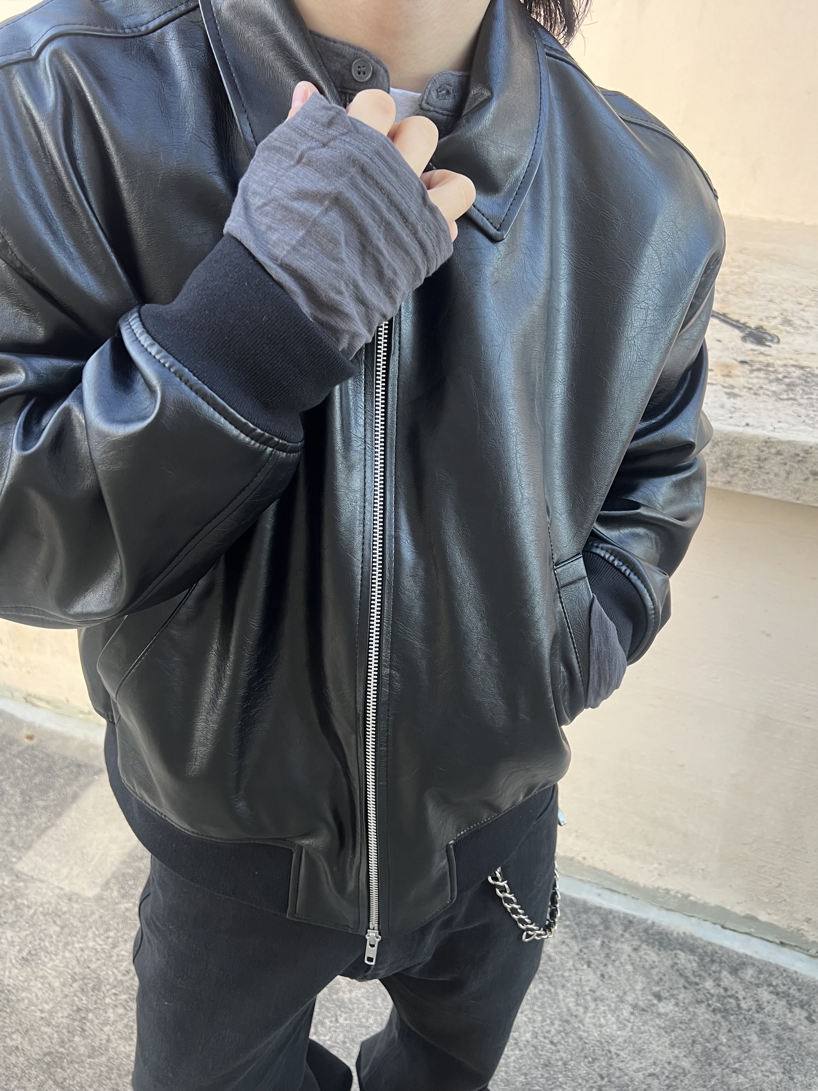 Nonnod Flared Pants Black 착용 스타일 - 6