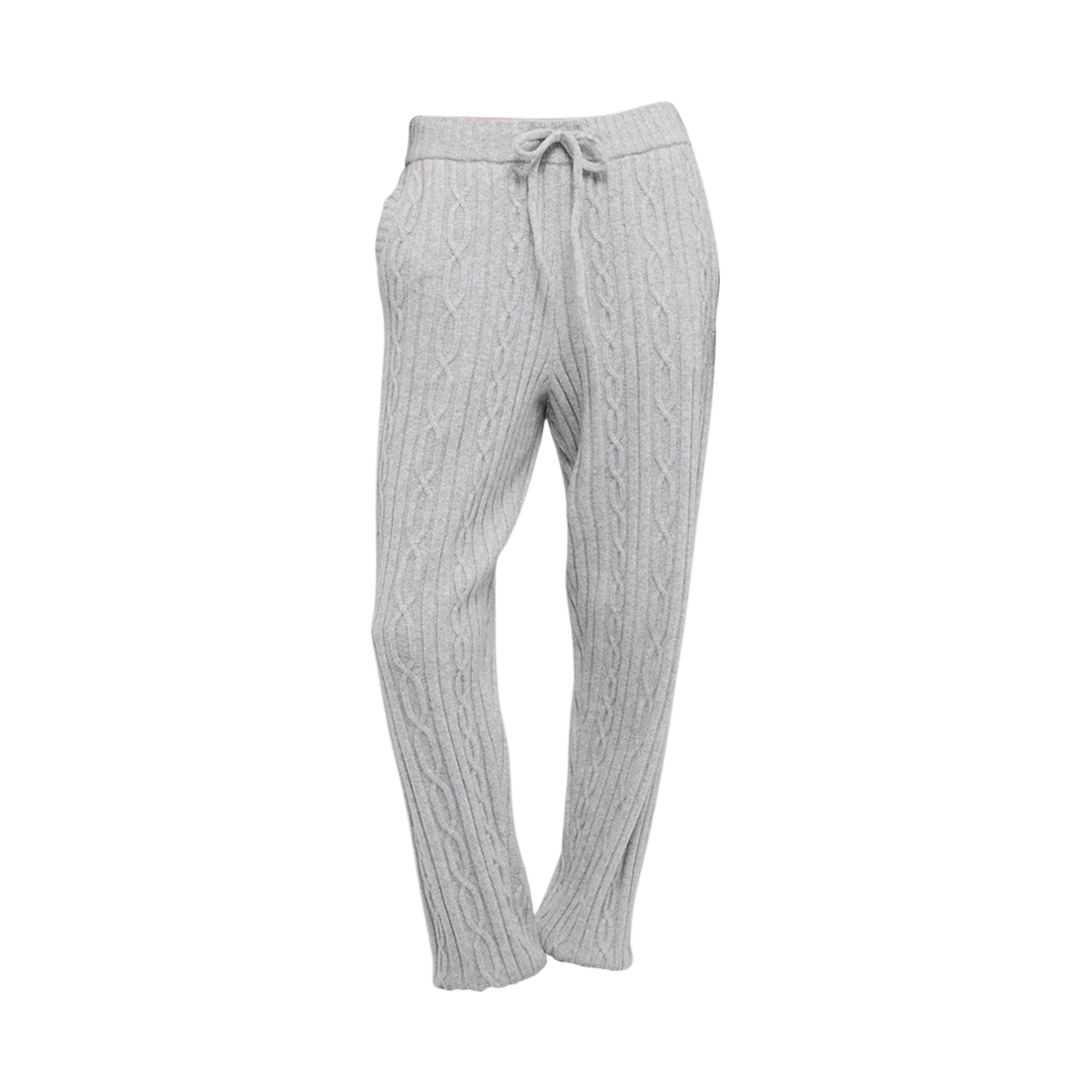 (W) 알로 요가 케이블 니트 윈터 블리스 팬츠 애슬래틱 헤더 그레이((W) Alo Yoga Cable Knit Winter Bliss Pants Athletic Heather Grey)