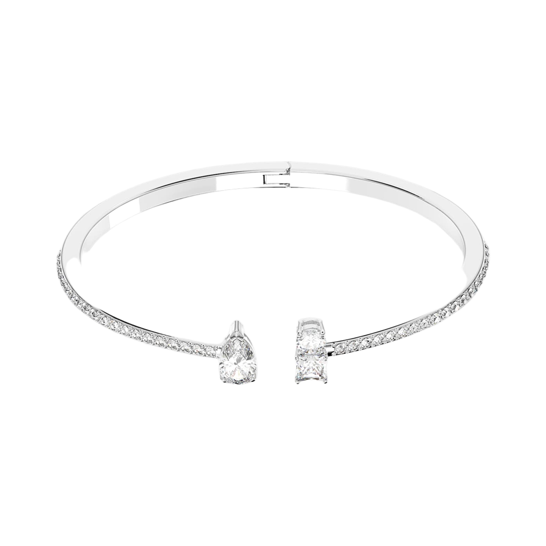 - (W) Swarovski Mesmera Cuff Mixed Cuts White Rhodium Plated