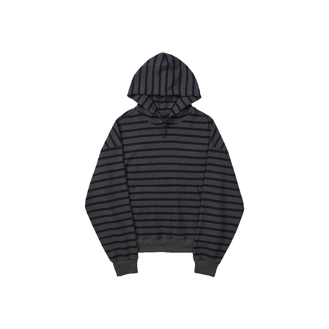 사일런트실러블 멀티 스트라이프드 와플 후디 챠콜(SILENTSYLLABLE Multi Striped Waffle Hoodie Charcoal)