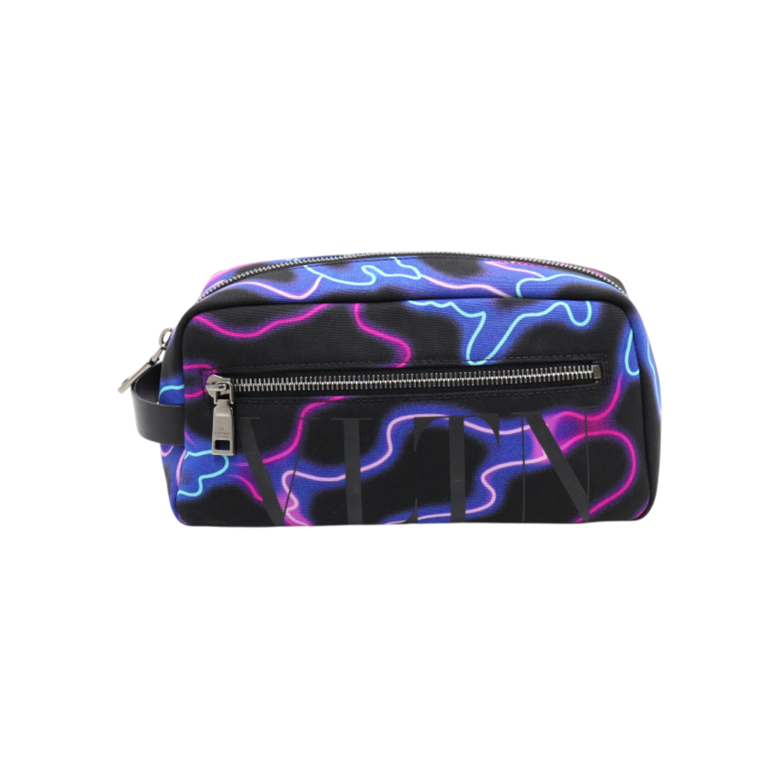 ITKSWLT5JWCN Valentino Neon Camo Canvas Handle Pouch Bag
