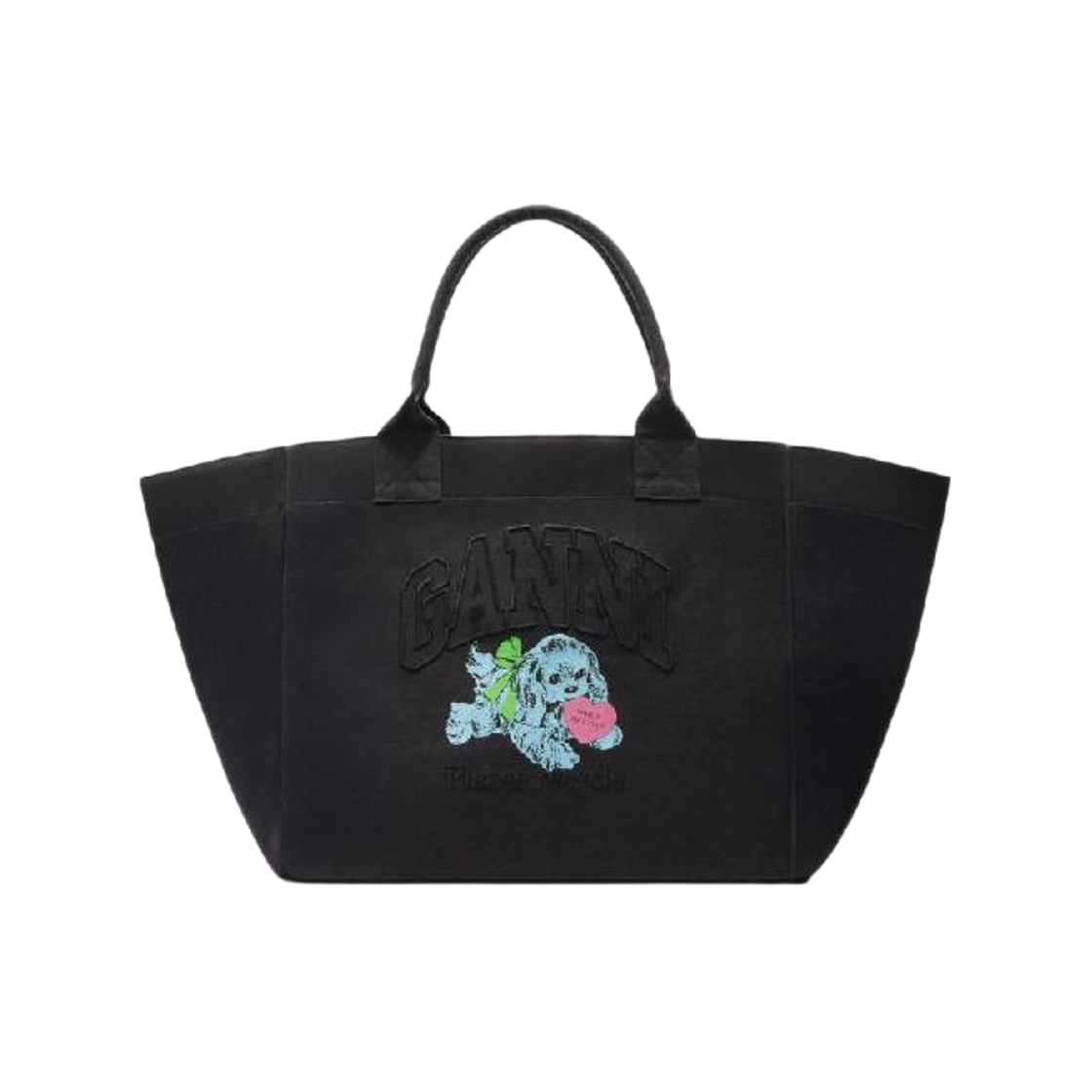 가니 XXL 퍼피 토트백 블랙(Ganni XXL Puppy Tote Bag Black)