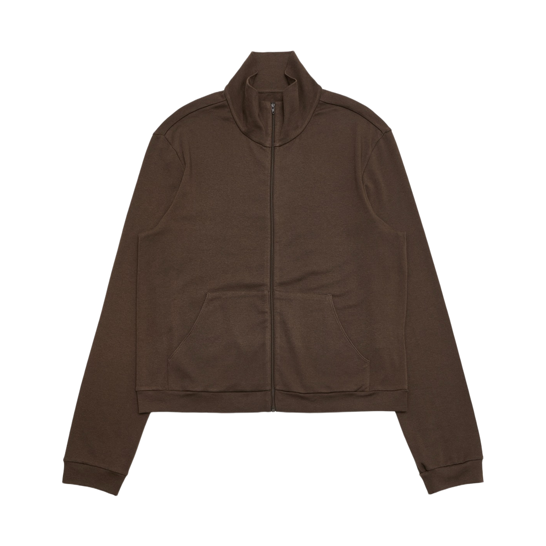 머듈 넥 집 브라운(Mudule Neck Zip Brown)