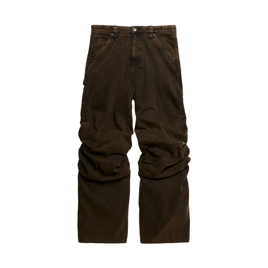 에이치앤엠 x 글렌 마틴스 슬라우치 트윌 팬츠 다크 브라운(H&M x Glenn Martens Slouchy Twill Pants Dark Brown)