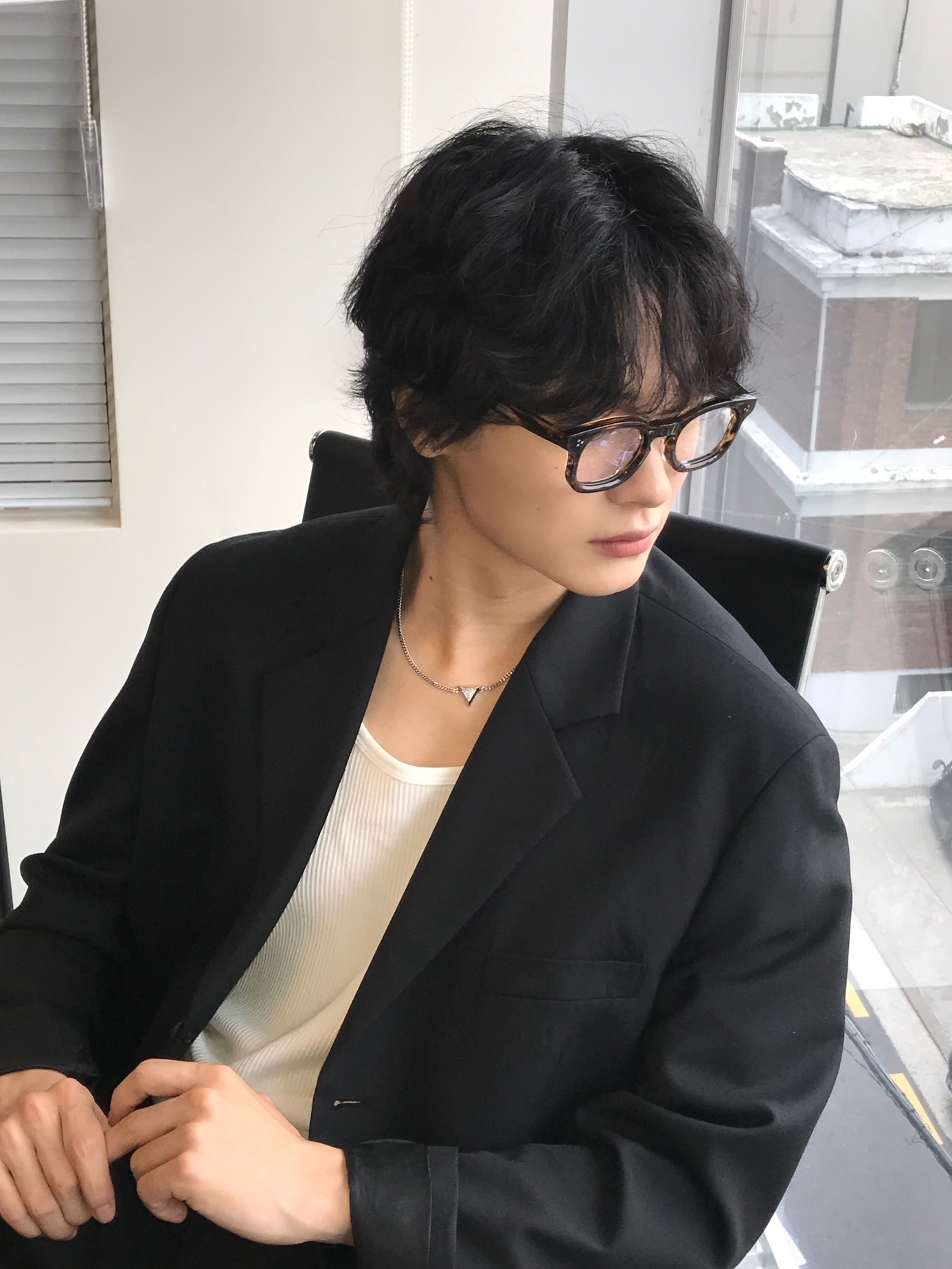 lash Lunettes 02 Havana 착용 스타일 - 3