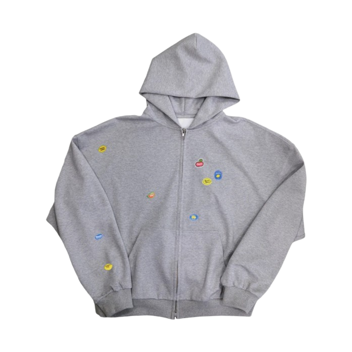 논노드 젠 마켓 집 후드 그레이(Nonnod Zen Market Zip Hoodie Grey)