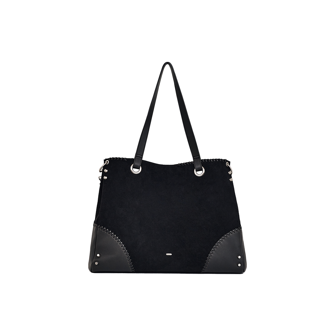 NT3BEFWAC001 NegativeThree Two-way Suede Boston Bag Black