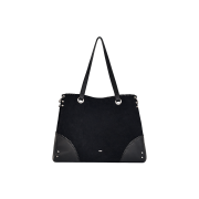 [6% 적립] NegativeThree Two-way Suede Boston Bag Black