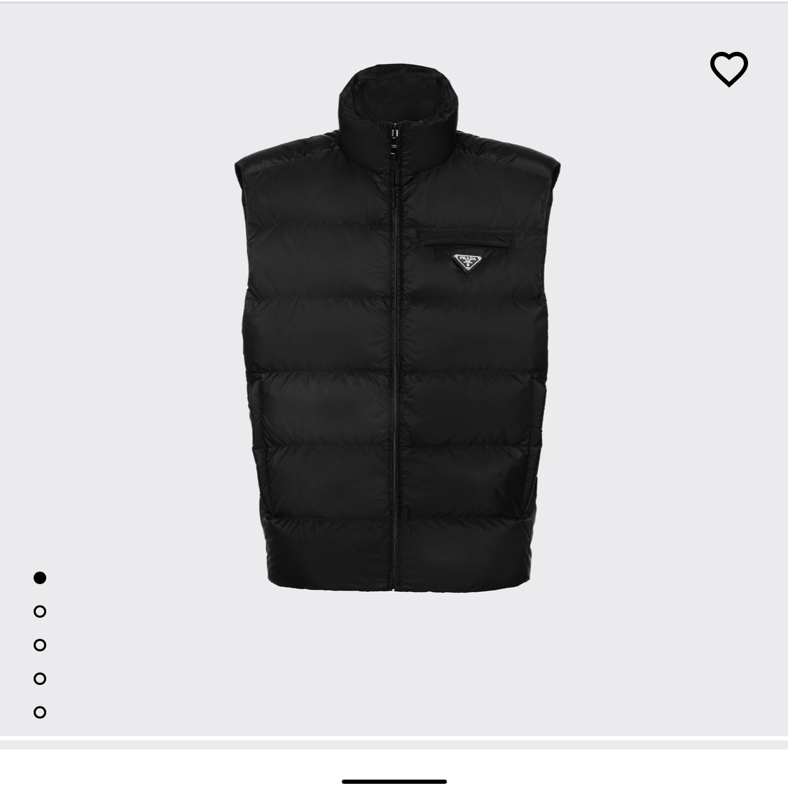 Prada Re-Nylon Down Vest Black 착용 스타일 - 1