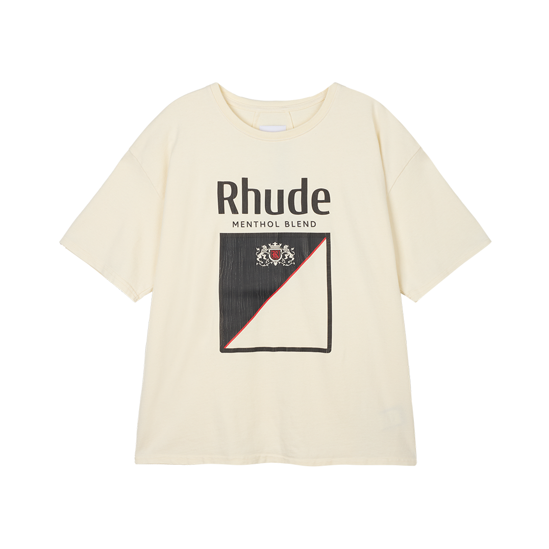 루드 콜린스 푸마르 티 빈티지 화이트 블랙 레드 - 25FW(Rhude Collins Fumar Tee Vintage White Black Red - 25FW)