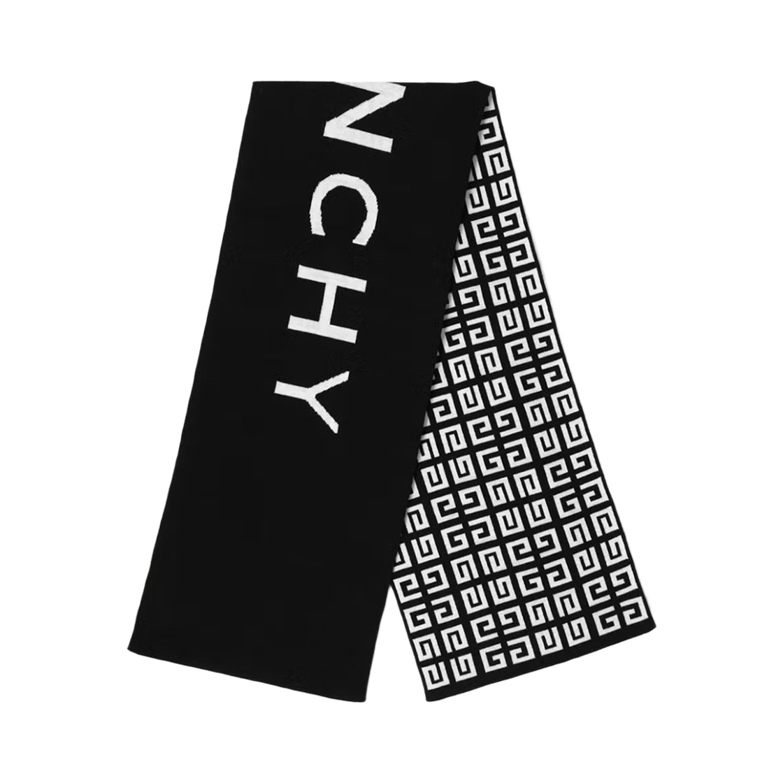 지방시 4G 울 머플러 블랙 화이트(Givenchy 4G Wool Muffler Black White)