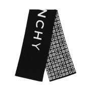 Givenchy 4G Wool Muffler Black White