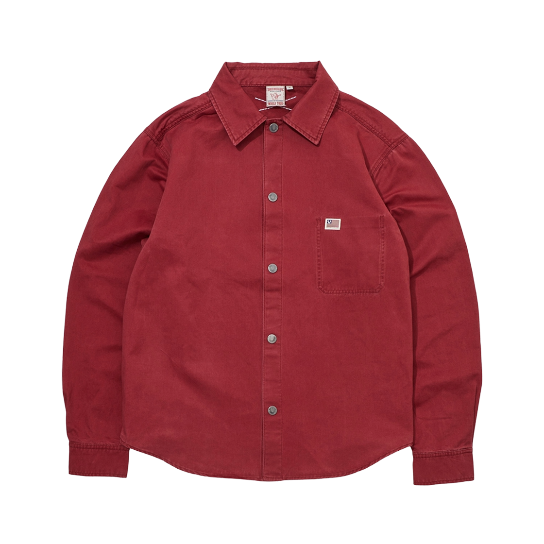 TRA3SHU103RRD True Religion Essential Wide Woven Shirts_Red