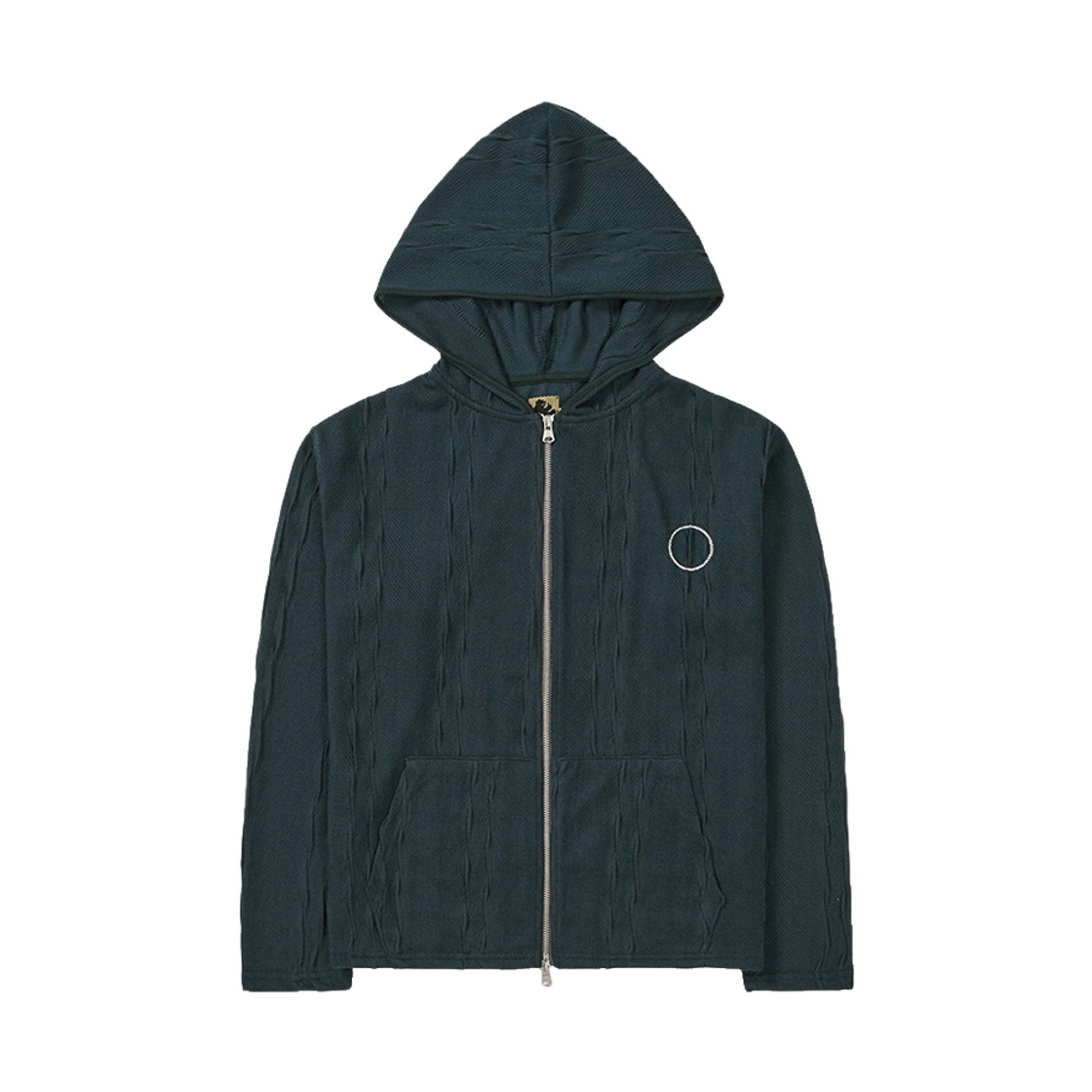 사일런트실러블 플리츠 후디드 집업 그린(SILENTSYLLABLE Pleats Hooded Zip-Up Green)