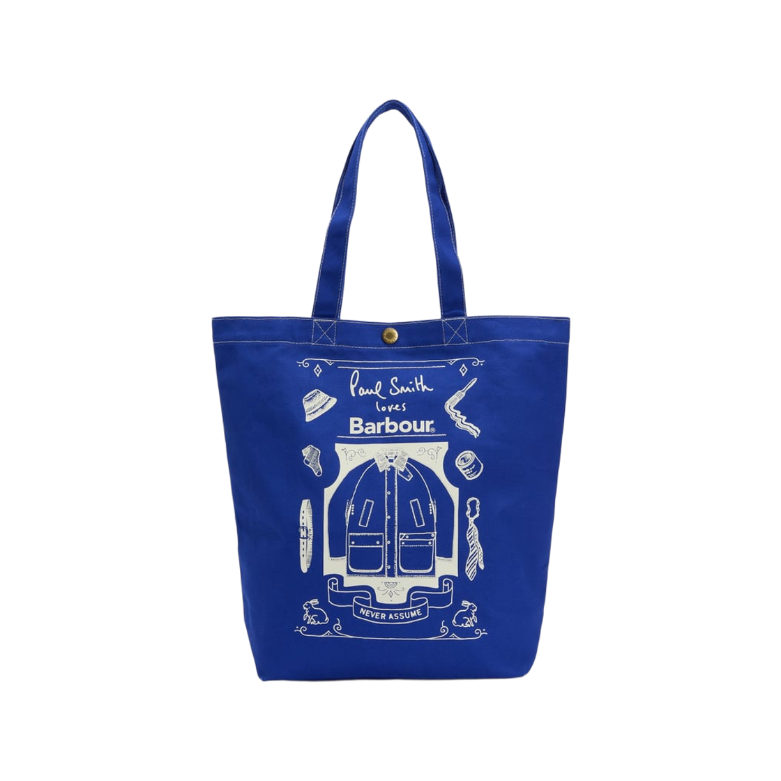 UBA0760BL11 Barbour x Paul Smith Best in Show Tote Bag Blue