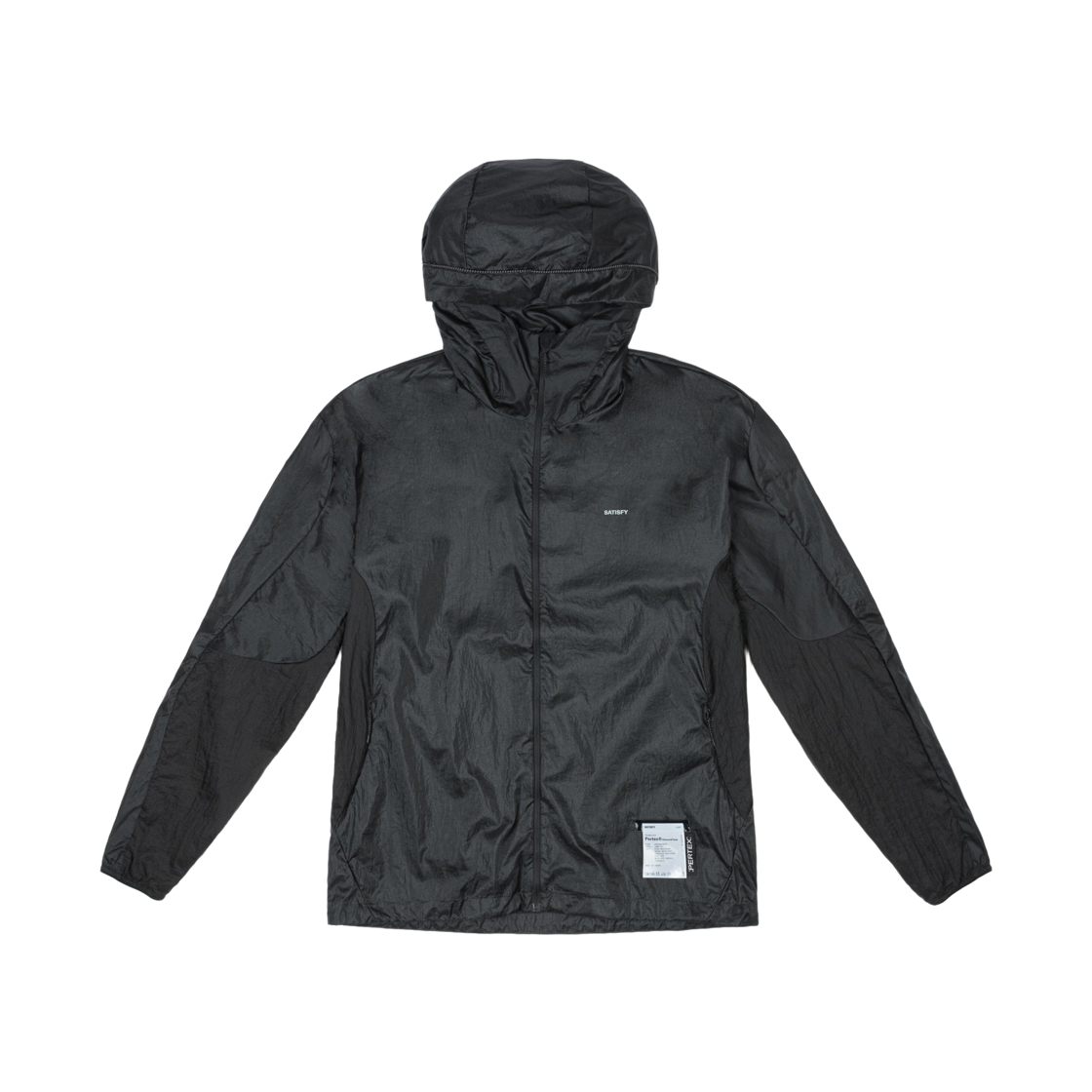 새티스파이 퍼텍스 다이아몬드 퓨즈 윈드브레이커 블랙(Satisfy Pertex Diamond Fuse Windbreaker Black)