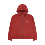 Nike x Stussy Full Zip Pigment Dyed Fleece Hoodie Habanero Red (FJ9161-642)