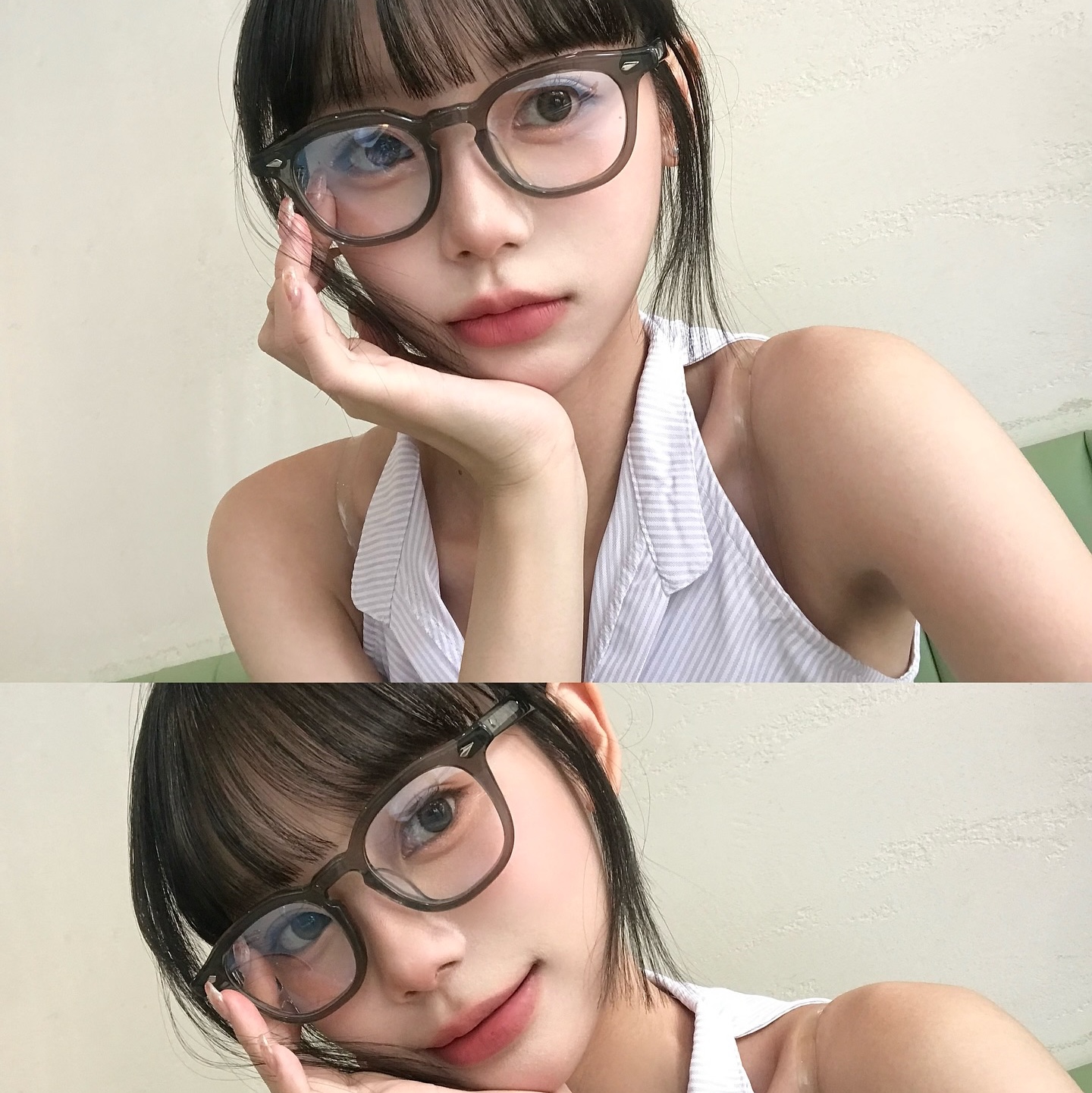 lash Clift Grey 착용 스타일 - 1