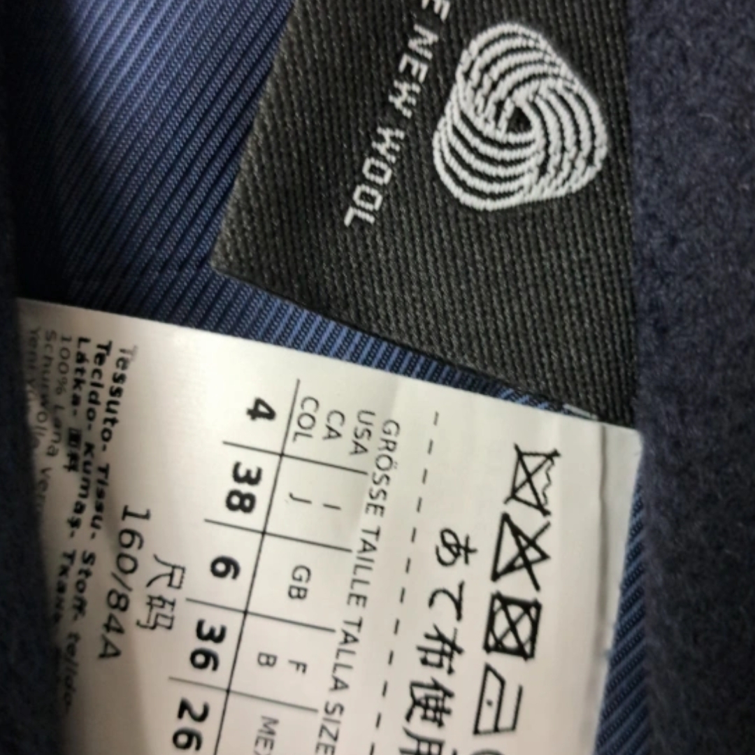 (W) Max Mara Resina Wool Coat Navy 착용 스타일