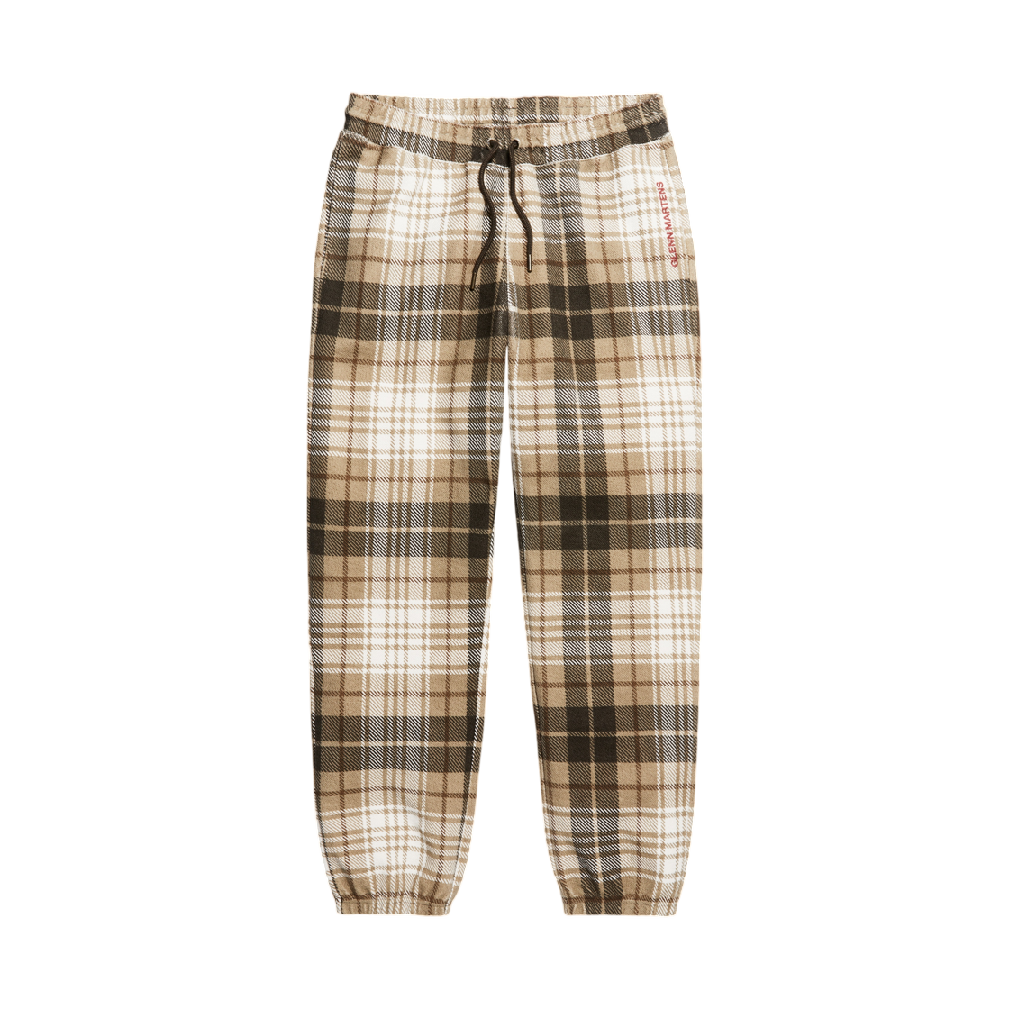 에이치앤엠 x 글렌 마틴스 체크 트랙 팬츠 베이지(H&M x Glenn Martens Check Track Pants Beige)