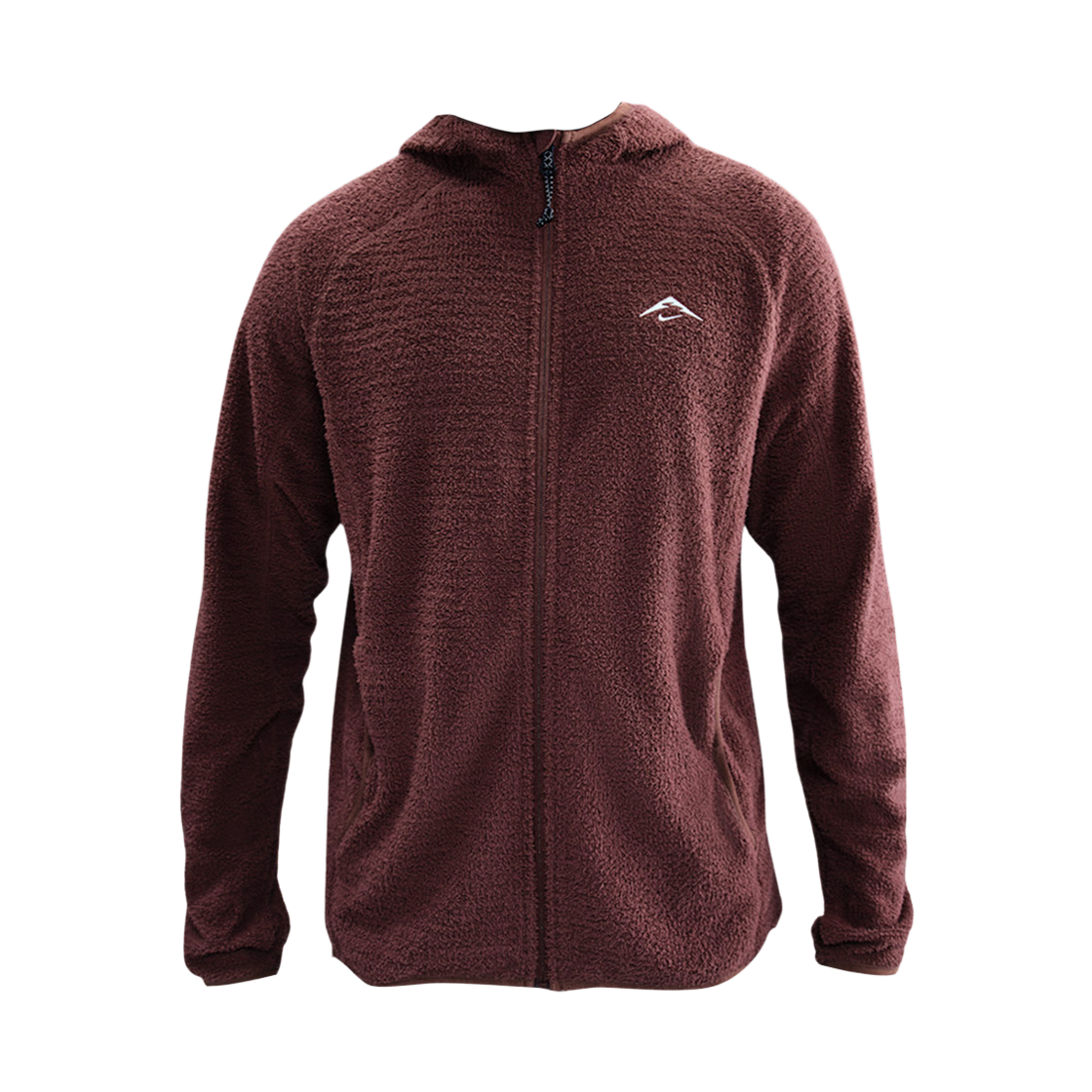 나이키 트레일 드라이핏 플리스 러닝 자켓 레드 세피아 서밋 화이트 - 아시아(Nike Trail Dri-Fit Fleece Running Jacket Red Sepia Summit White - Asia) - 1