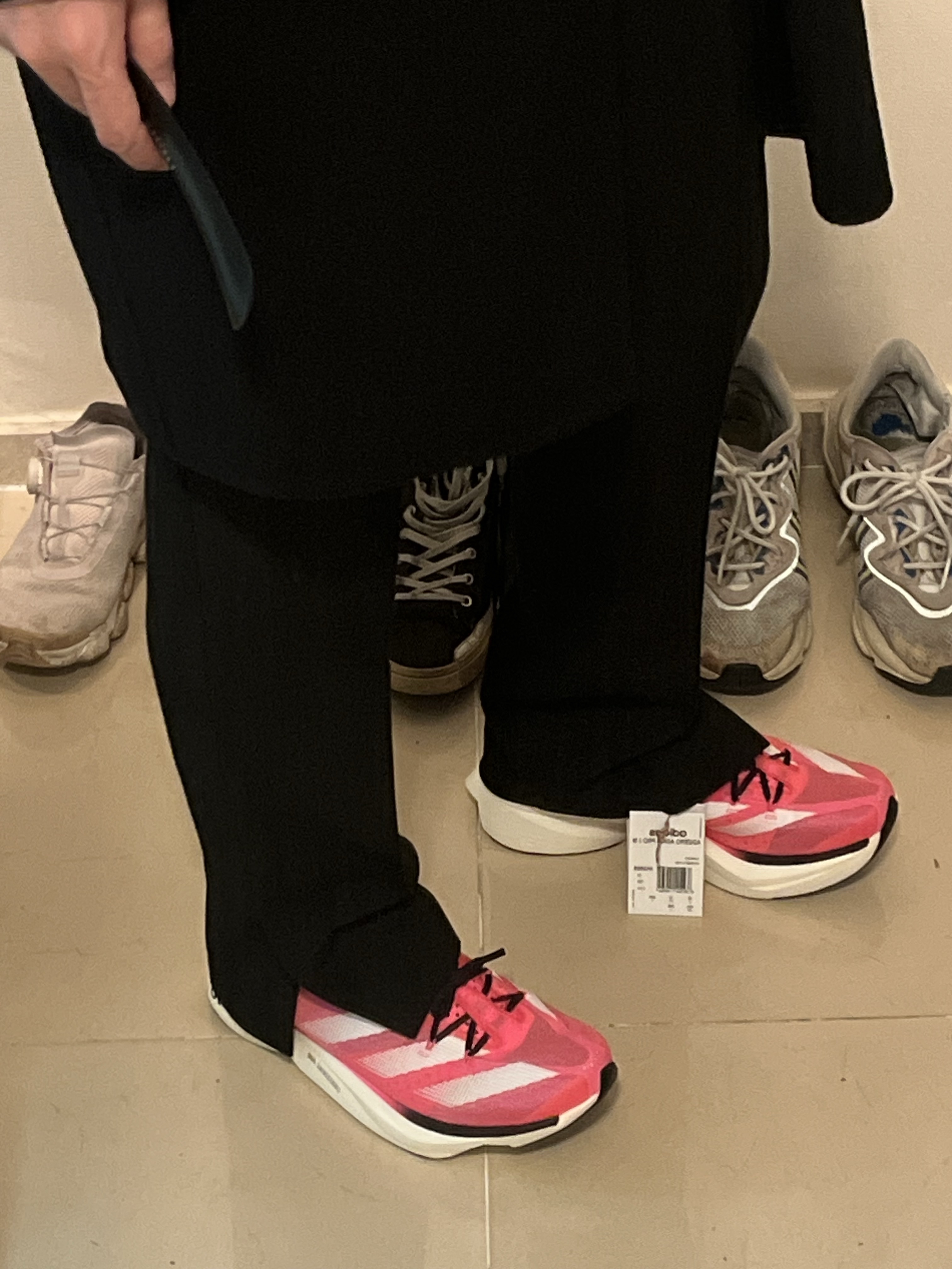 Adidas Adizero Adios Pro 3 Lucid Pink Cloud White 착용 스타일 - 2