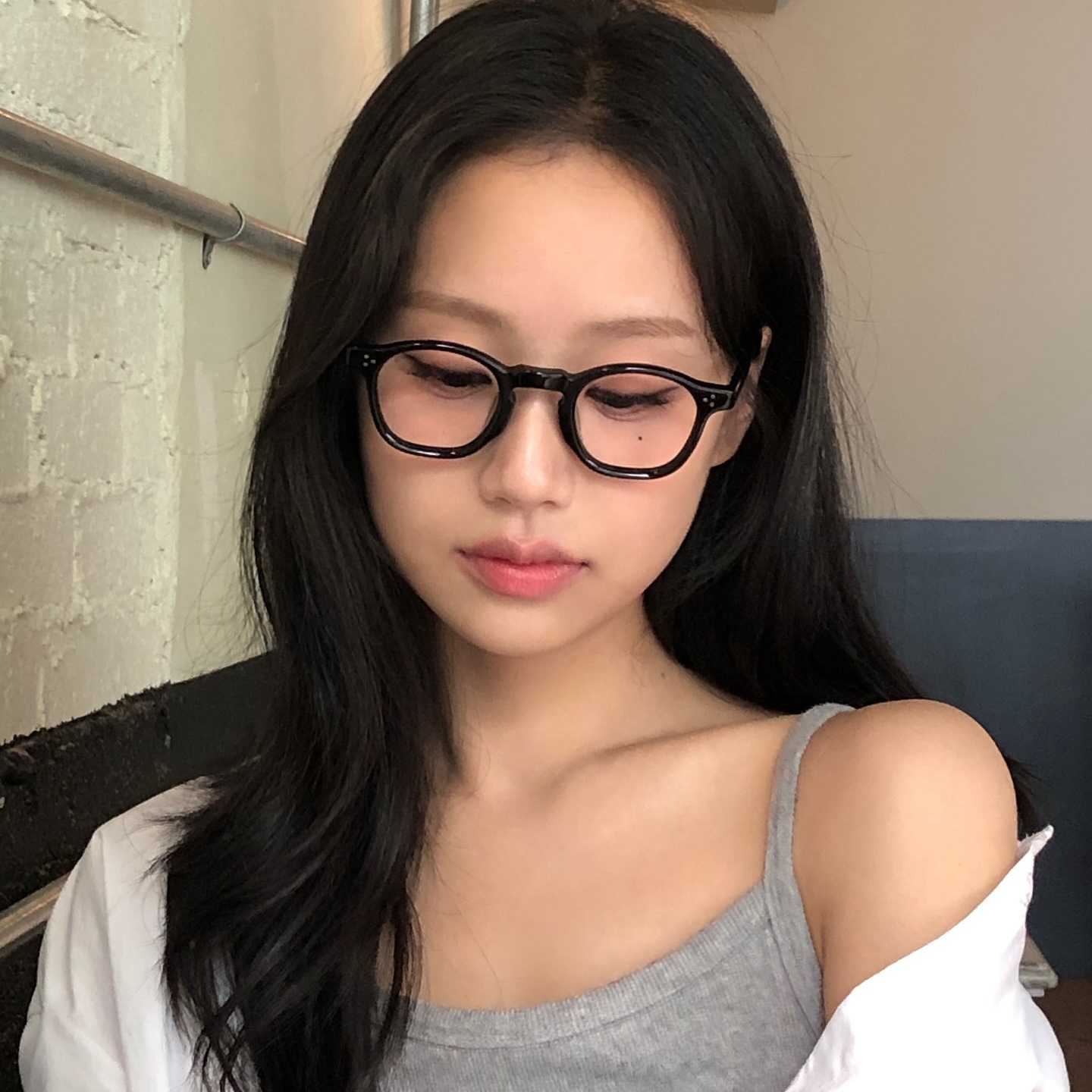 lash Lunettes 01 Black 착용 스타일 - 4