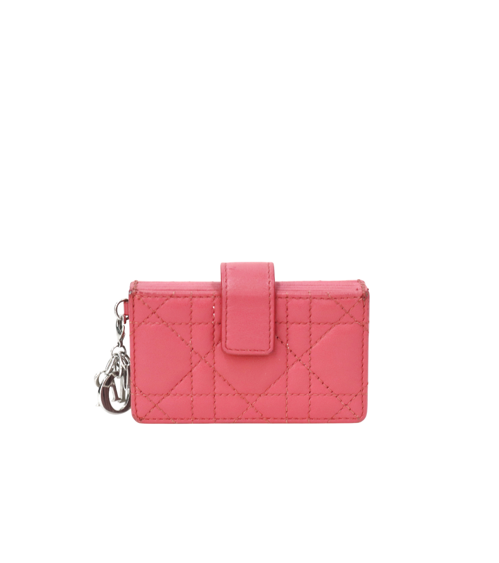 ITCC2K28JC6H Dior Pink Leather Accordion Card Holder