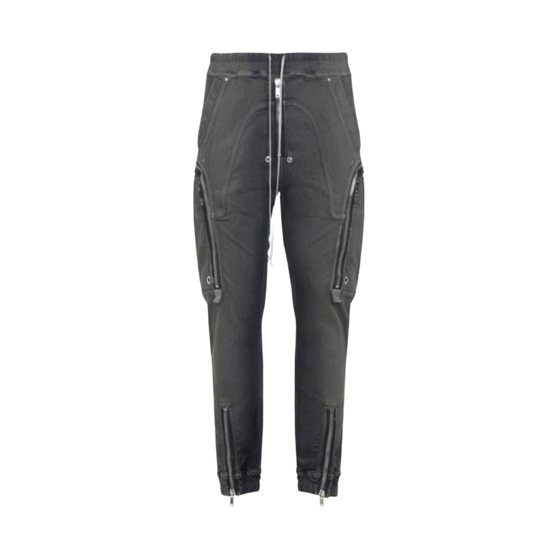 RU02E1377-SDKDEG-78D Rick Owens Cotton Bauhaus Cargo Pants Grey