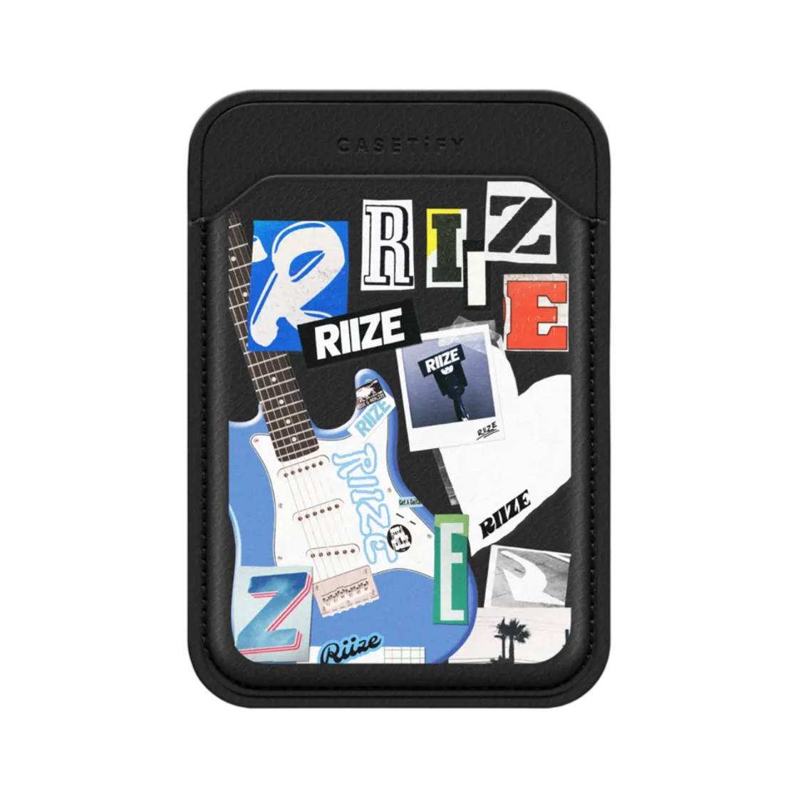 케이스티파이 x 라이즈 겟 어 기타 스내피 바이오베그 맥세이프 카드 월렛(Casetify x Riize Get A Guitar Snappy Bioveg Magsafe Card Wallet)