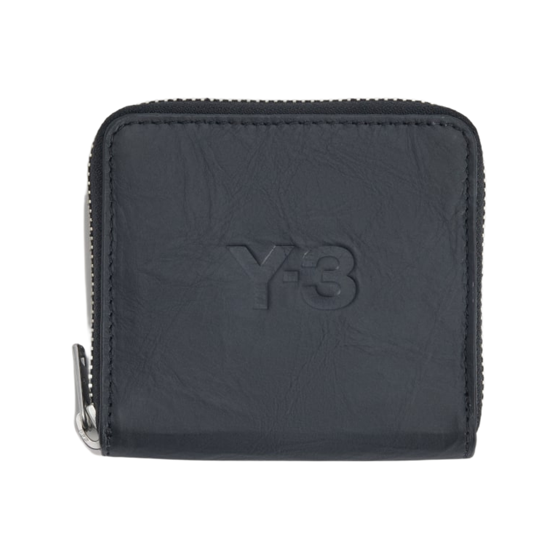 JD2895 Y-3 Crinkle Leather Wallet Black